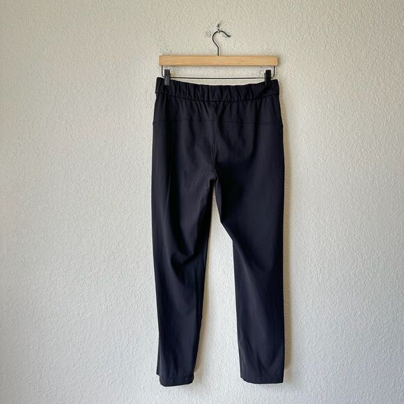 LULULEMON On The Fly Pants Charcoal Drawstring Waist Ankle Mid Rise - Picture 2 of 12